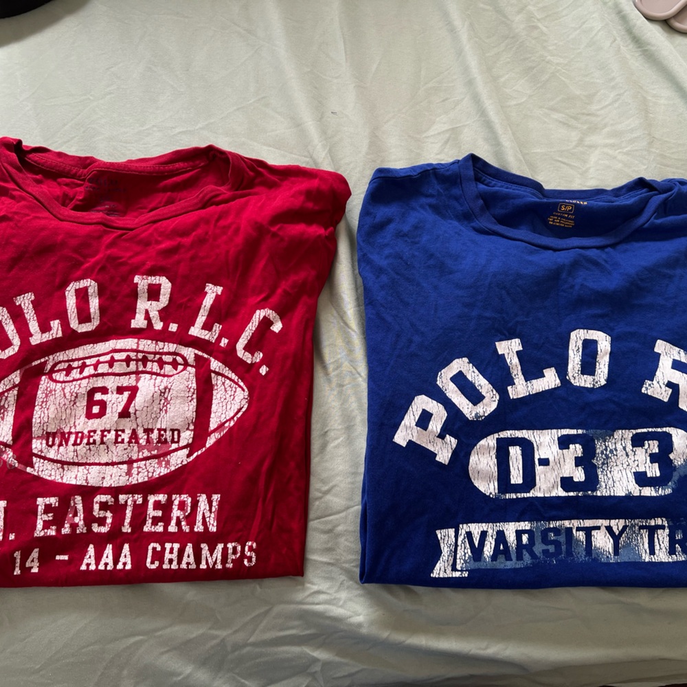 Polo by Ralph Lauren Red and Blue Graphic Tees